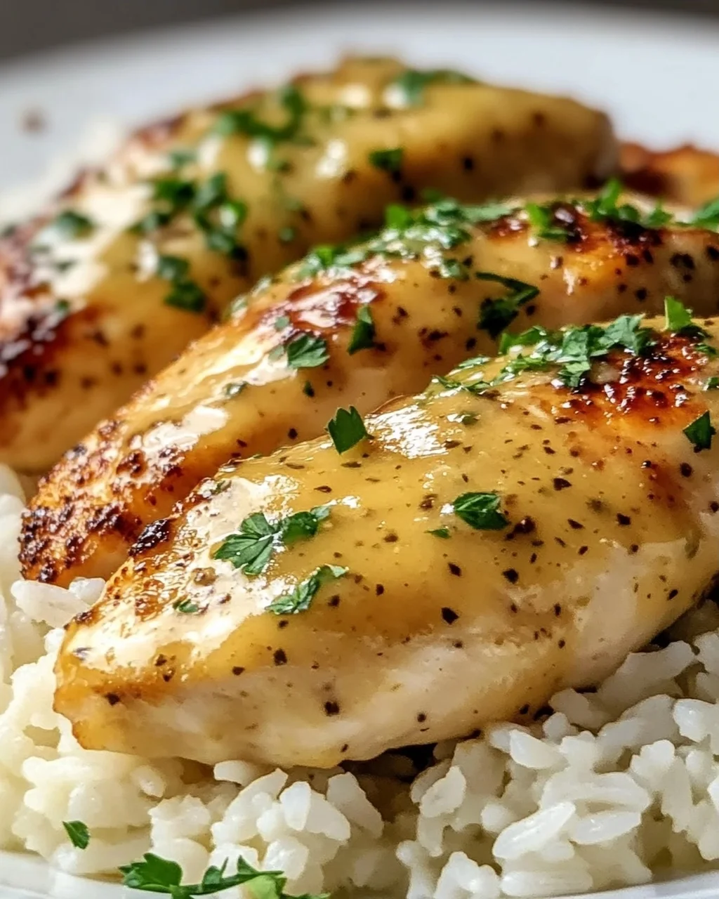 Saftiges Honig-Senf-Hähnchen mit Reis – Schnell & Lecker!