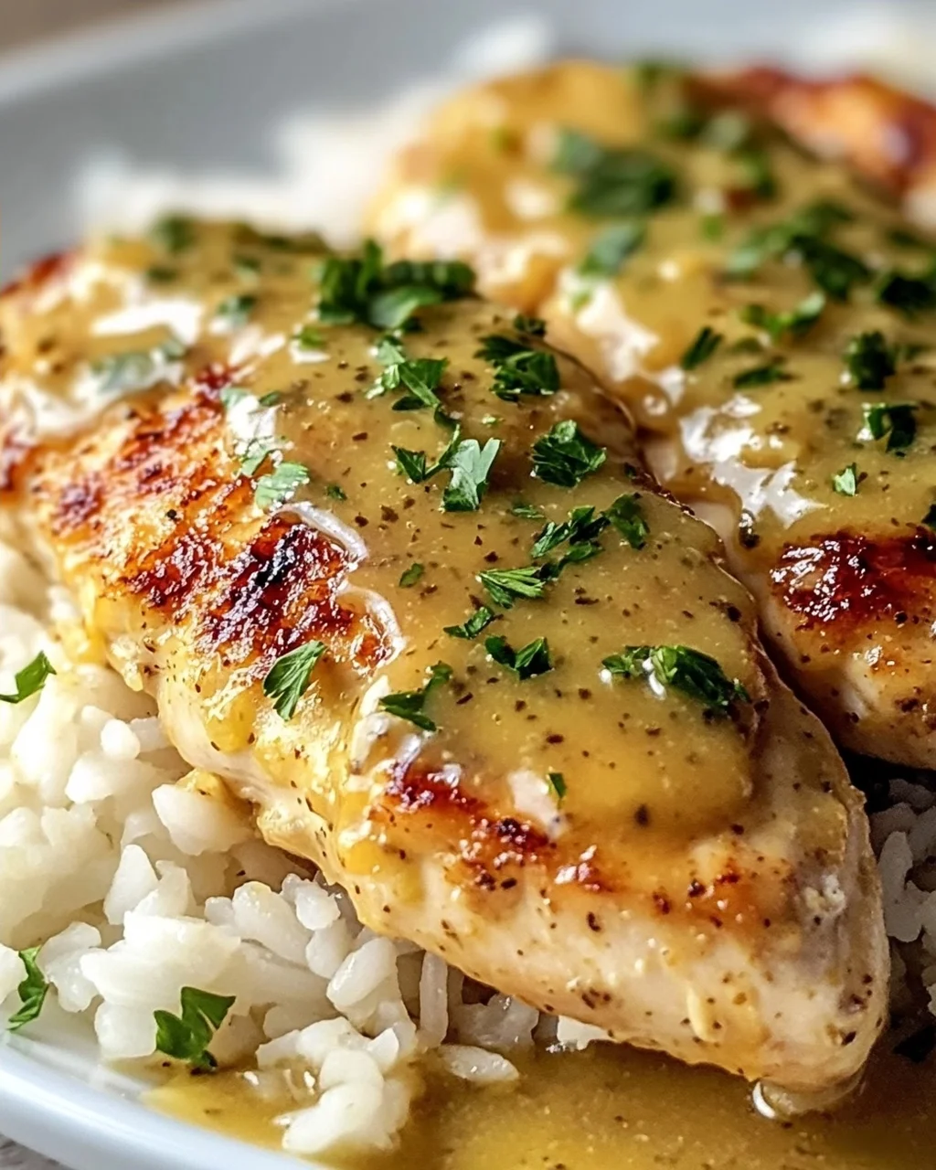 Saftiges Honig-Senf-Hähnchen mit Reis – Schnell & Lecker!