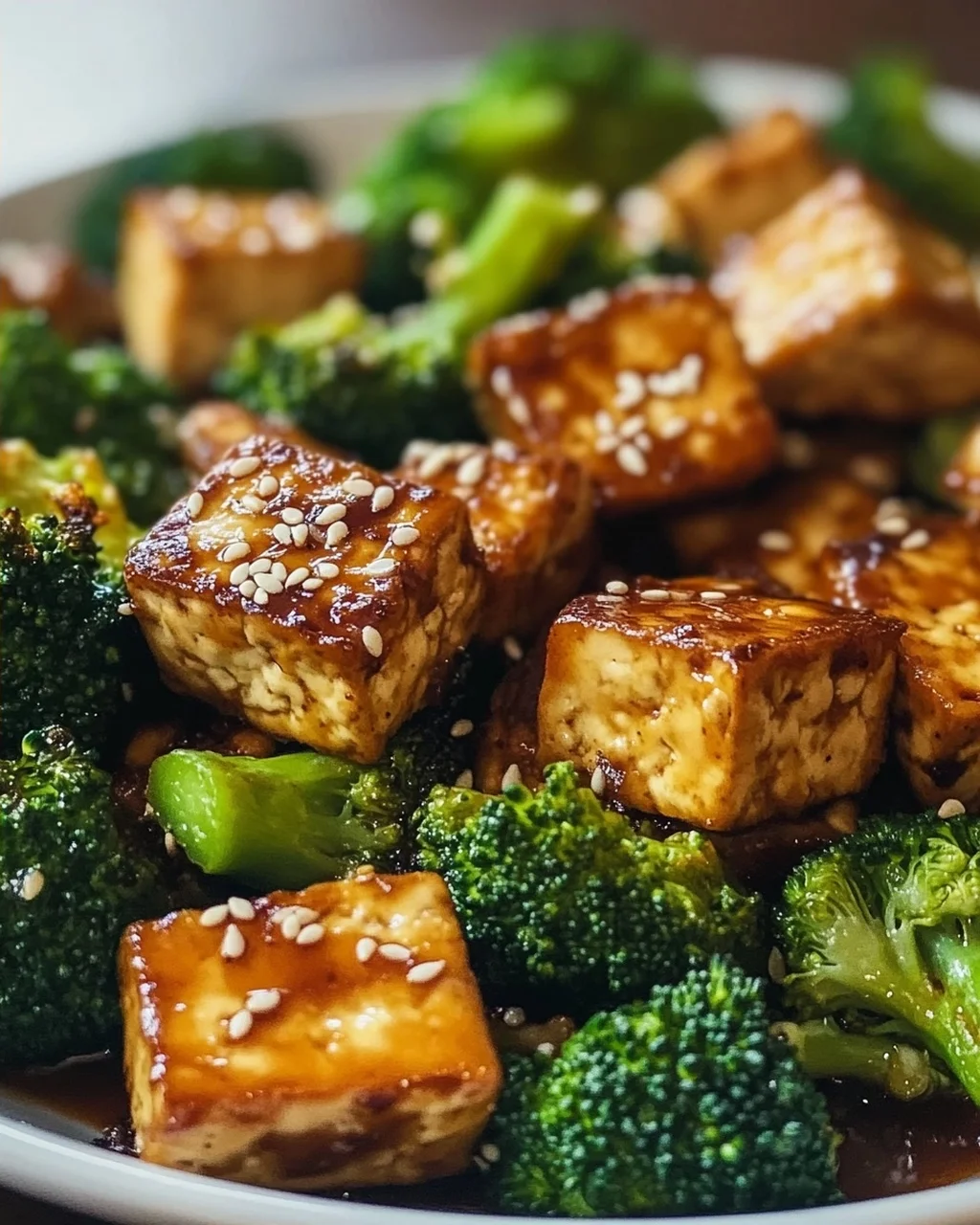 Schnelles Rezept: Gebackener Sesame Tofu & Brokkoli vom Blech
