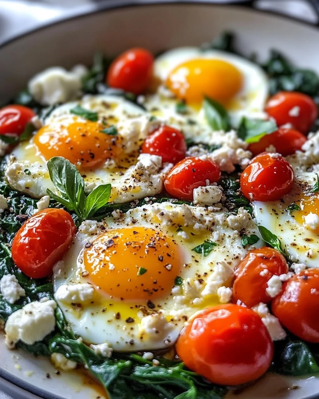 Spinat-Feta-Ei-Pfanne zum Frühstück – Schnell & Lecker