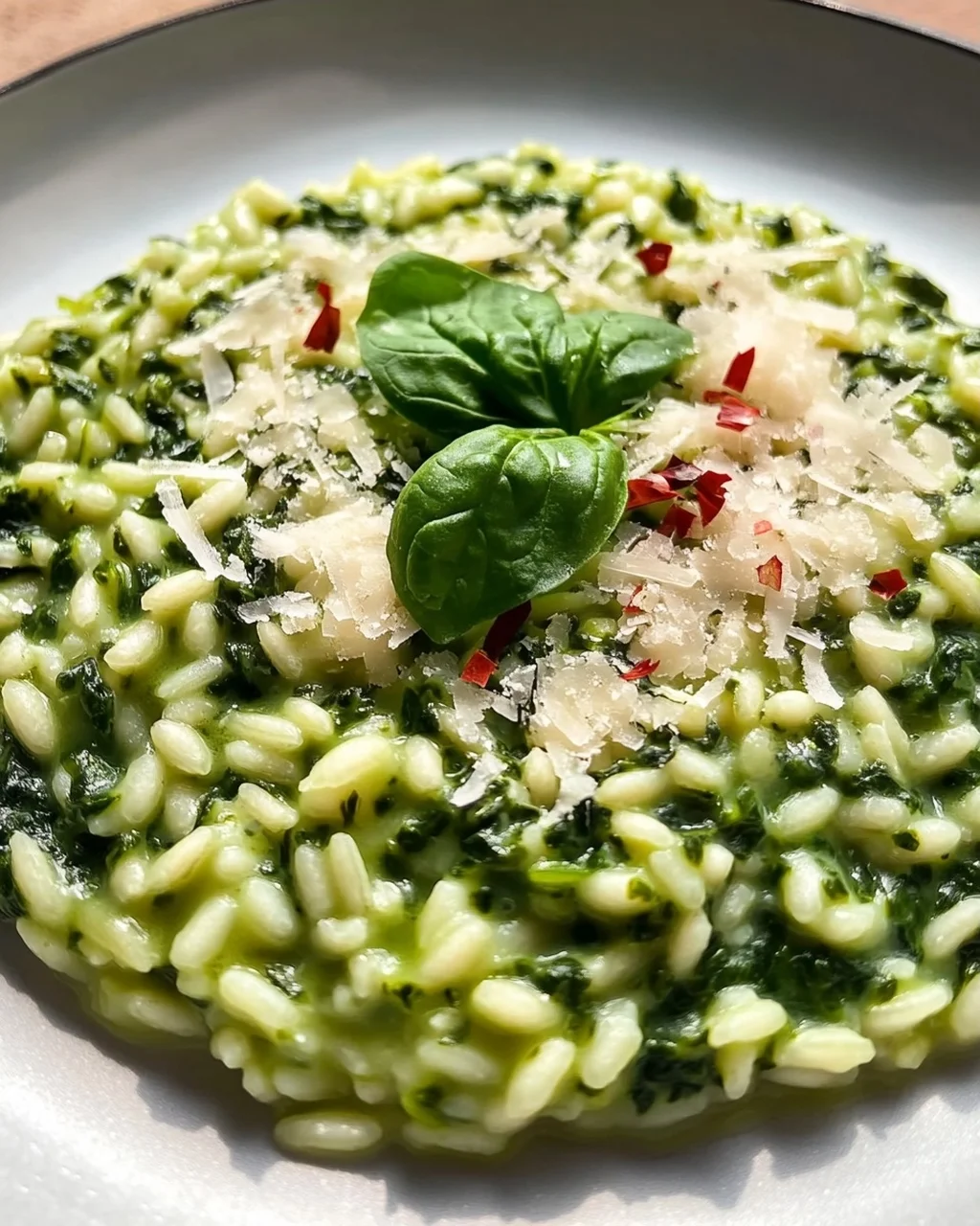 Spinat-Risotto mit frischen Kräutern