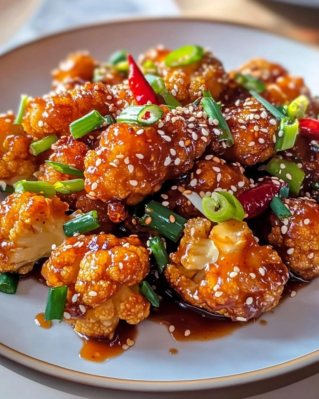 Sticky Sesame Cauliflower