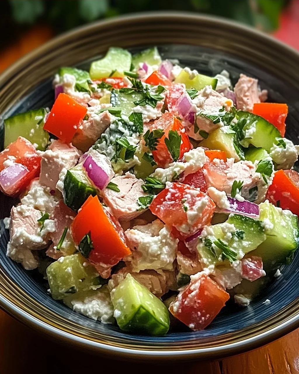 Thunfisch-Hüttenkäse-Salat