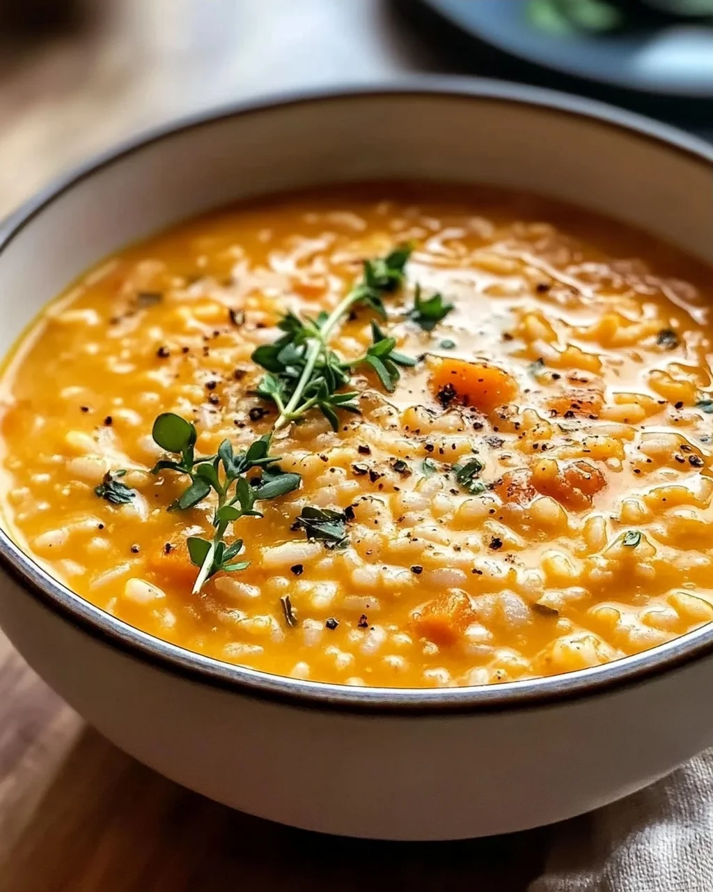 Vegane Kürbisreis Suppe: Cremig, Einfach & Lecker!