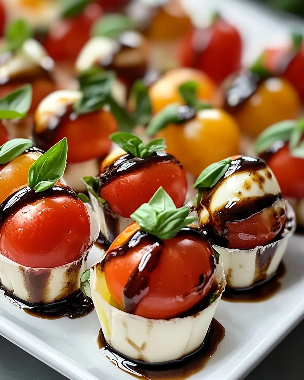 Weihnachts Mini Caprese Salat Cups – Festlicher Genuss!