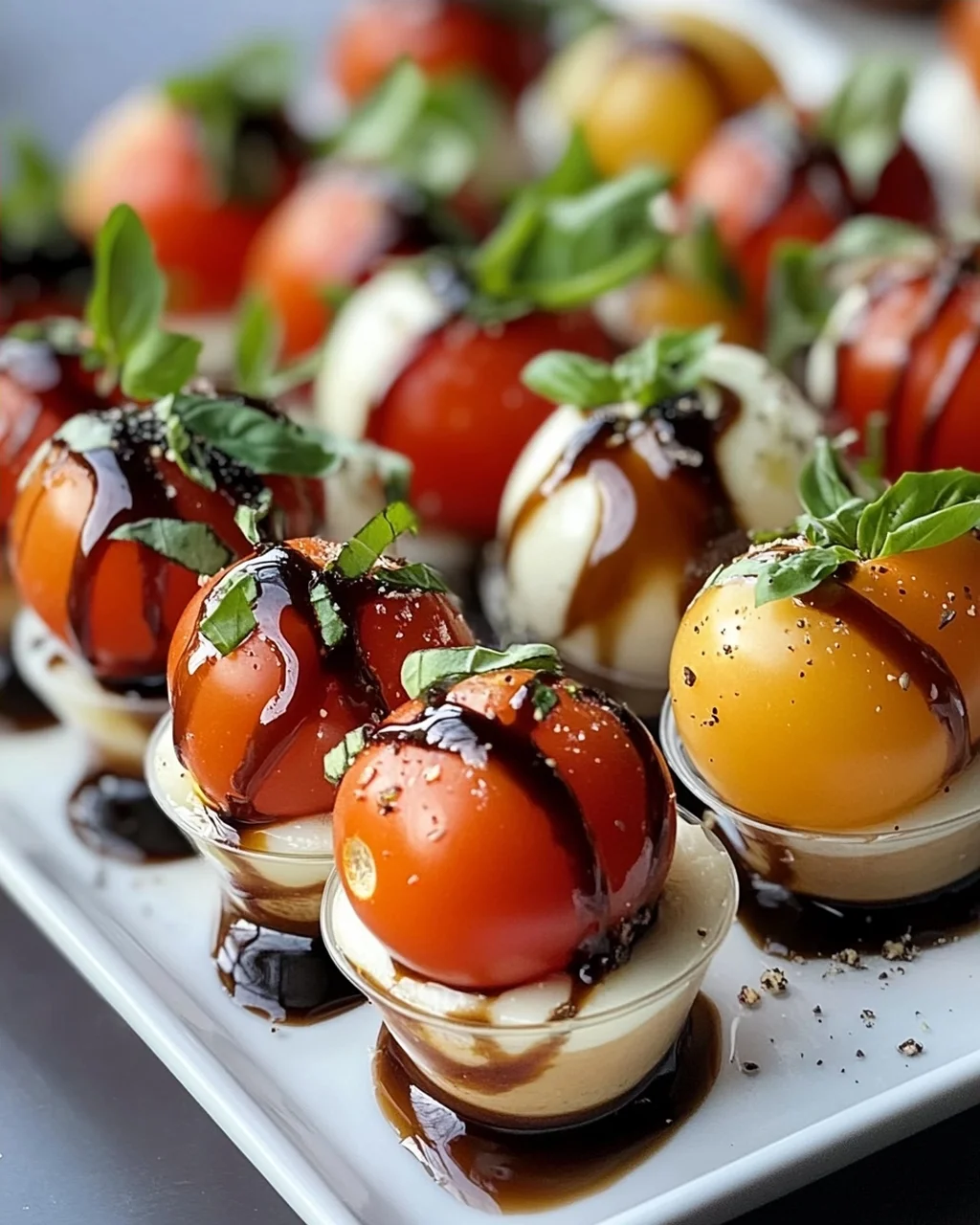Weihnachts Mini Caprese Salat Cups – Festlicher Genuss!