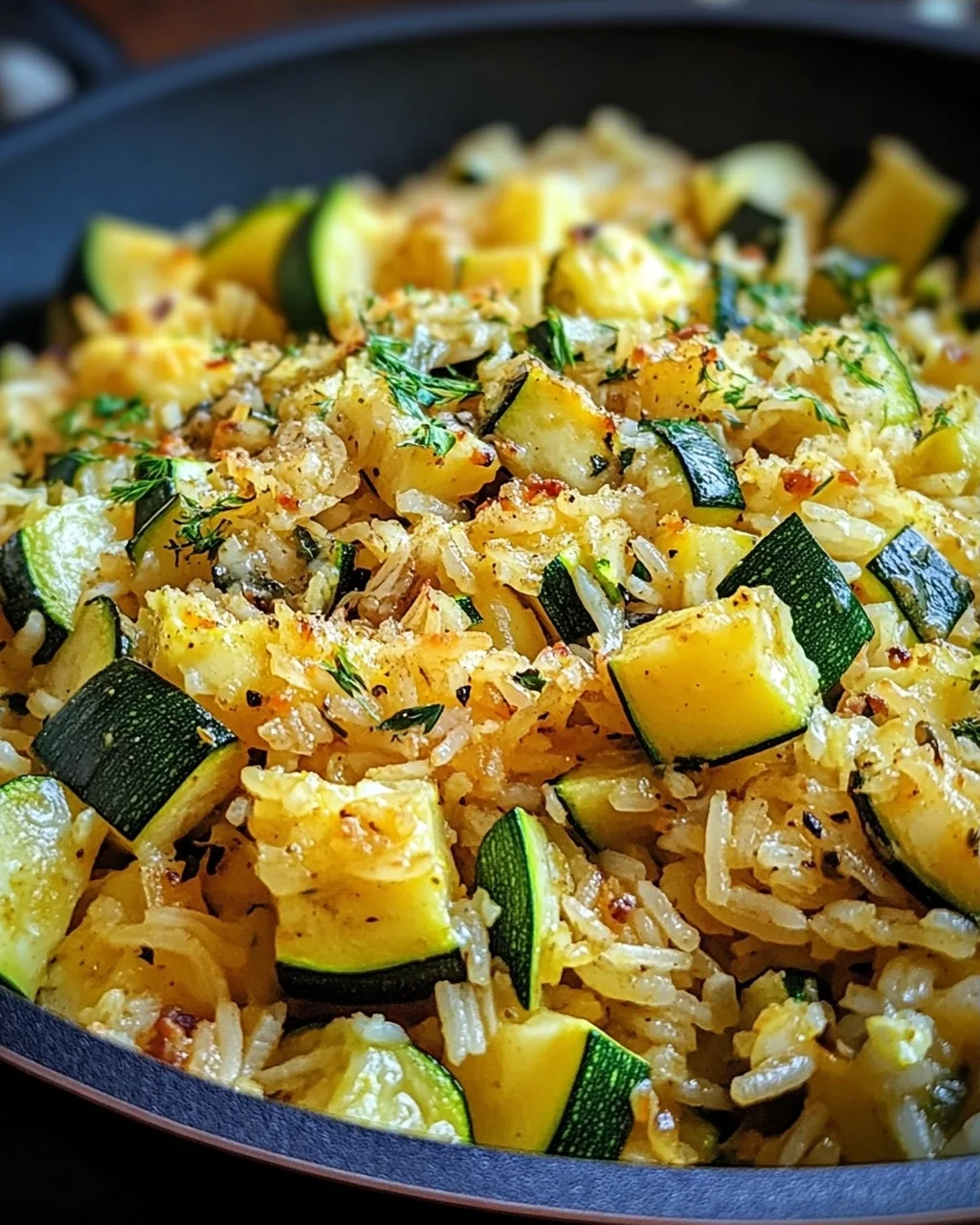Zucchini-Reis-Pfanne